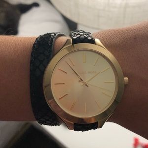 Michael Kors Snakeskin Wrap Watch